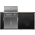 Haven Outdoor HCOY72PANBB2 - 72" Brushed Black Outdoor Kitchen Island