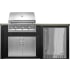 Haven Outdoor HART72REFBB - 72" Brushed Black Outdoor Kitchen Island