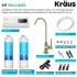 Kraus FS1000FF102BG - 2-Stage Under-Sink Filtration System with Allyn™ Single Handle Drinking Water Filter Faucet in Brushed Gold Kit Included