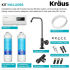 Kraus FS1000FF101MB - 2-Stage Under-Sink Filtration System with Urbix™ Single Handle Drinking Water Filter Faucet in Matte Black Kit Included