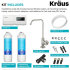 Kraus Purita FS1000FF101SFS - 2-Stage Under-Sink Filtration System with Urbix™ Single Handle Drinking Water Filter Faucet in Spot-Free Stainless Steel Kit Included