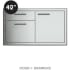 XO XOG42COMBO - 42 Inch Single Roll Out Door and Drawer