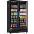 Koolmore KMMDR2GD35CNLBK - 47 Inch Freestanding Two Door Commercial Display Merchandiser Refrigerator