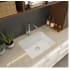 Nantucket Sinks PR2522DMW - 25 Inch Dualmount Single Bowl Granite Composite Laundry Sink with Drain Opening