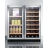 Summit SWBV3071 - The left beverage compartment includes three slide-out black wire shelves with wooden trim to match the six wooden shelves included in the right.