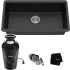 Kraus Quarza Series KGU413B10075MB - 31 Inch Undermount Single Bowl Granite Kitchen Sink with WasteGuard™ Garbage Disposal