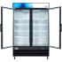 Koolmore MDR2GD45C - 53 Inch Freestanding Two Door Commercial Display Merchandiser Refrigerator