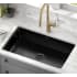 Kraus KE1US32GBL - 32 Inch Undermount Porcelain Single Bowl Kitchen Sink