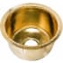Nantucket Sinks Brightwork Home Collection RS15UB - 15 Inch Hand Hammered Brass Round Bar Sink with Drain Opening