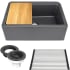 Nantucket Sinks PR3020APSBL - 30 Inch Reversible Granite Composite Apron Sink Accessories Included