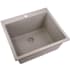 Nantucket Sinks PR2522DMTR - 25 Inch Dualmount Granite Composite Laundry Sink with 3 1/2 Inch Drain Opening