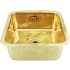 Nantucket Sinks SQRB7SM - Brass Square Undermount or Overmount Bar/Prep Sink no Hammering