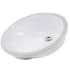 Nantucket Sinks Great Point Collection GB15X12W - Vitreous China Bath Undermount Oval Sink with Glazed Bottom