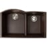 Nantucket Sinks Plymouth Collection PR6040BRUM - 33 Inch Undermount Double Bowl Kitchen Sink with 9 Inch Bowl Depth