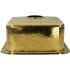 Nantucket Sinks Brightwork Home Collection SQRB7 - 16 Inch Hammered Brass Square Undermount Bar Sink Premium Solid Brass Construction