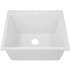 Nantucket Sinks PR2522DMW - 25 Inch Dualmount Single Bowl Granite Composite Laundry Sink with Drain Opening