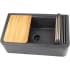 Nantucket Sinks PR3320APSBL - 33 Inch Reversible Granite Composite Apron Sink with Accessories