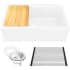 Nantucket Sinks PR3320APSW - 33 Inch Reversible Granite Composite Apron Sink with Accessories