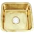 Nantucket Sinks SQRB7SM - 16 Inch Brass Square Undermount Bar/Prep Sink with 7 1/4 Inch Bowl Depth
