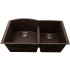 Nantucket Sinks Plymouth Collection PR6040BRUM - 33 Inch Undermount Double Bowl Kitchen Sink with 9 Inch Bowl Depth