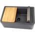 Nantucket Sinks PR3020APSBL - 30 Inch Reversible Granite Composite Apron Sink with 9 Inch Bowl Depth