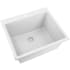 Nantucket Sinks PR2522DMW - 25 Inch Dualmount Single Bowl Granite Composite Laundry Sink with Stain/Scratch Resistant