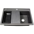 Nantucket Sinks PR3322PSBL - 33 Inch Dualmount Granite Composite Prep-Station Kitchen Sink