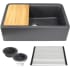 Nantucket Sinks PR3320APSBL - 33 Inch Reversible Granite Composite Apron Sink with Accessories