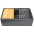 Nantucket Sinks PR3320APSBL - 33 Inch Reversible Granite Composite Apron Sink with 9 Inch Bowl Depth
