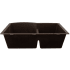 Nantucket Sinks Plymouth Collection PR6040BRUM - 33 Inch Undermount Double Bowl Kitchen Sink Sound Absorbing