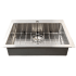 Nantucket Sinks Pro Series SR25225516 - 25 Inch Topmount Single Bowl Kitchen Sink with 16 Gauge Stainless Steel