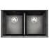Nantucket Sinks Plymouth Collection PR5050LDBL - 33 Inch Undermount Double Bowl Kitchen Sink with 9 1/8 Inch Bowl Depth