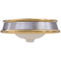 Nantucket Sinks Regatta Collection RC74040PG - 19 Inch Topmount Single Bowl Fireclay Bathroom Vanity Sink 24K Gold Hand Painted
