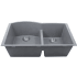 Nantucket Sinks Plymouth Collection PR6040TIUM - 33 Inch Undermount Double Bowl Kitchen Sink with 9 Inch Bowl Depth