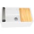 Nantucket Sinks PR3320APSW - 33 Inch Reversible Granite Composite Apron Sink with 9 Inch Bowl Depth