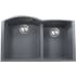 Nantucket Sinks Plymouth Collection PR6040TIUM - 33 Inch Undermount Double Bowl Kitchen Sink with 9 Inch Bowl Depth