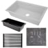 Nantucket Sinks PR3419WUM - 34 Inch Undermount Granite Composite Kitchen Sink with Accessories
