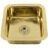 Nantucket Sinks Brightwork Home Collection SQRB7 - 16 Inch Hammered Brass Square Undermount Bar Sink Premium Solid Brass Construction