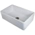 Nantucket Sinks Vineyard Collection FCFS3320SWWAVES - 33 Inch Single Bowl Farmhouse Fireclay Sink with Solid Fireclay Construction
