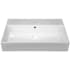 Nantucket Sinks NSNPCS28W - 28 Inch White Fireclay Rectangular Wall Mount Bathroom Sink with Overflow