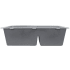 Nantucket Sinks Plymouth Collection PR6040TIUM - 33 Inch Undermount Double Bowl Kitchen Sink Sound Absorbing