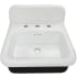 Nantucket Sinks NSVCDM20BLKW - 20 Inch Fireclay Wall-Mount Bath Sink with Integral Overflow