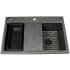 Nantucket Sinks PR3322PSBL - 33 Inch Dualmount Granite Composite Prep-Station Kitchen Sink