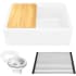Nantucket Sinks PR3020APSW - 30 Inch Reversible Granite Composite Apron Sink with Accessories