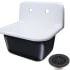 Nantucket Sinks Anchor Collection CI2218FBMBLSET - 22 Inch Wall Mount Cast Iron Utility Sink