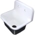 Nantucket Sinks Anchor Collection CI2218FBMBLSET - 22 Inch Wall Mount Cast Iron Utility Sink