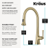 Kraus Savan Series KPF4104BG - 2 Function Single Handle Pull Down Kitchen Faucet w