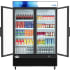Koolmore MDR2GD45C - 53 Inch Freestanding Two Door Commercial Display Merchandiser Refrigerator