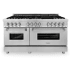 ZLINE RABR60 - 60 Inch Pro-Style Double Oven Dual Fuel Range
