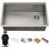Kraus KWU11032100100MB - 32-Inch Undermount 16 Gauge Single Bowl Stainless Steel Kitchen Sink with WasteGuard™ Garbage Disposal